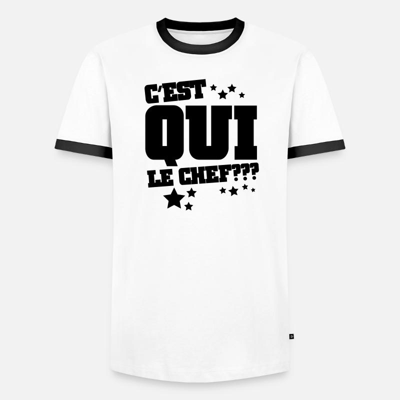 C'est qui le chef? T-shirt contrasté Homme