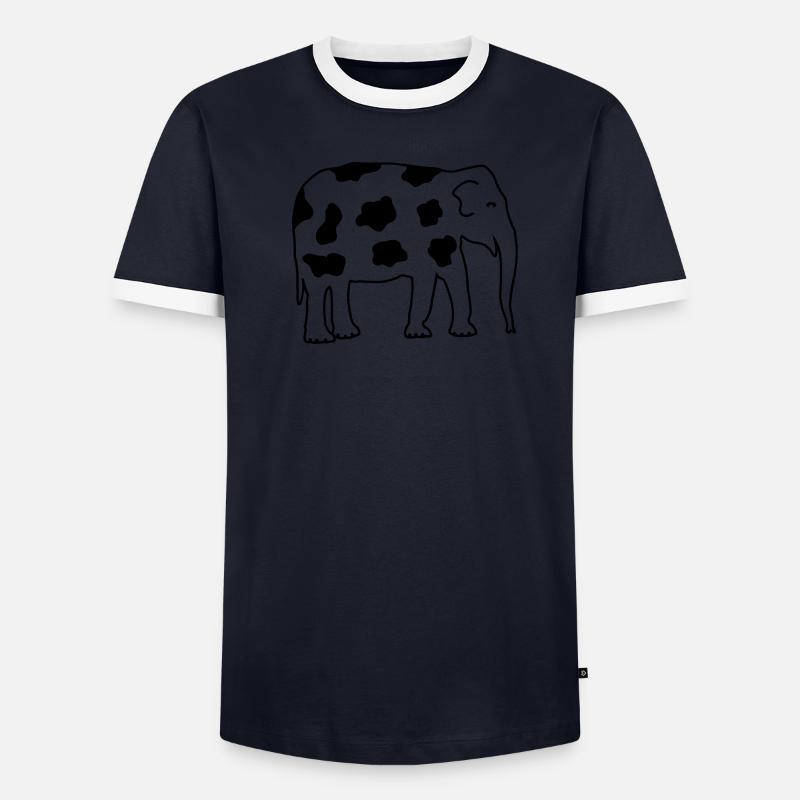 éléphant T-shirt contrasté Homme