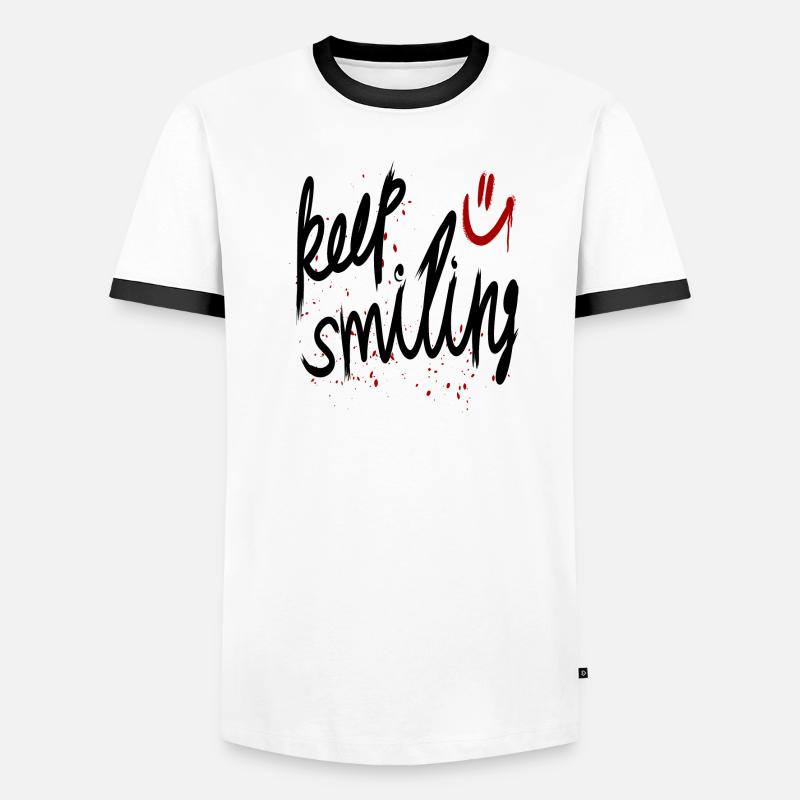 keep smiling Men's Ringer Shirt