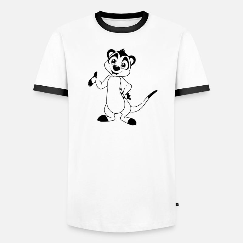 Erdmännchen Männer Kontrast-T-Shirt