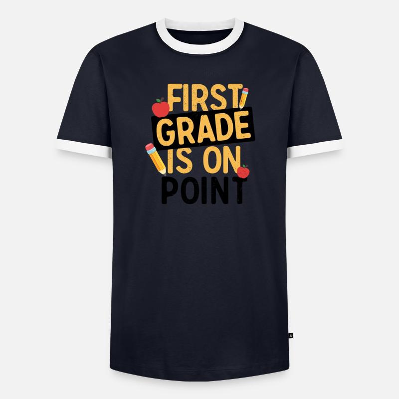 First Grade Is On Point Men's Ringer Shirt