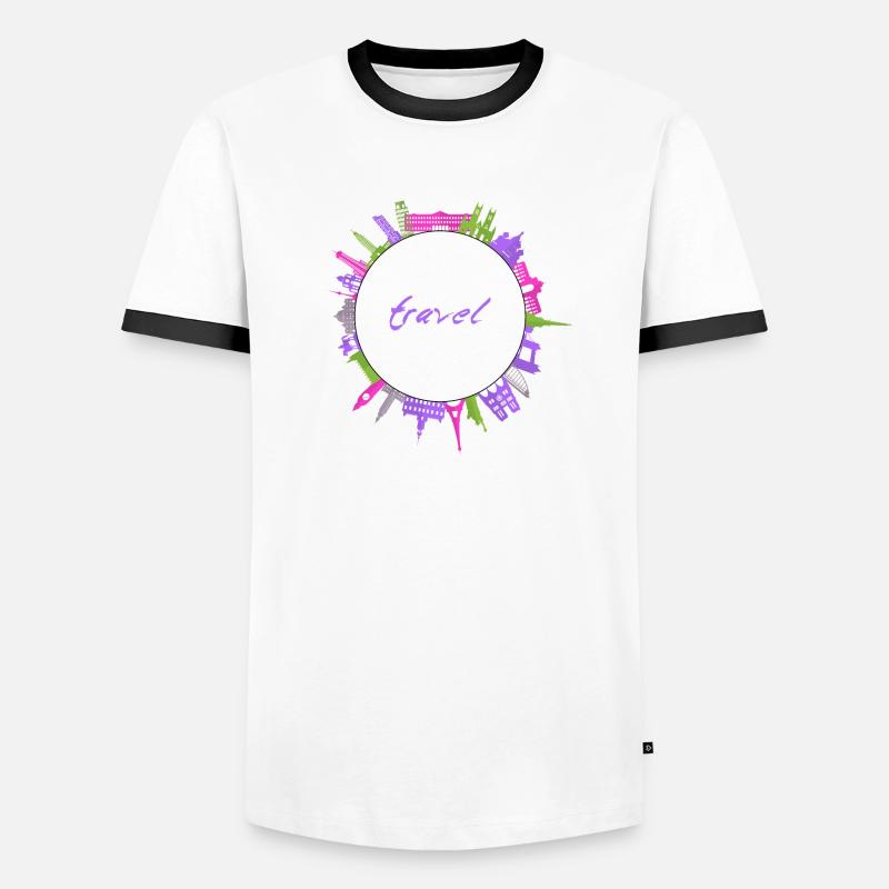 Monuments de voyage T-shirt contrasté Homme