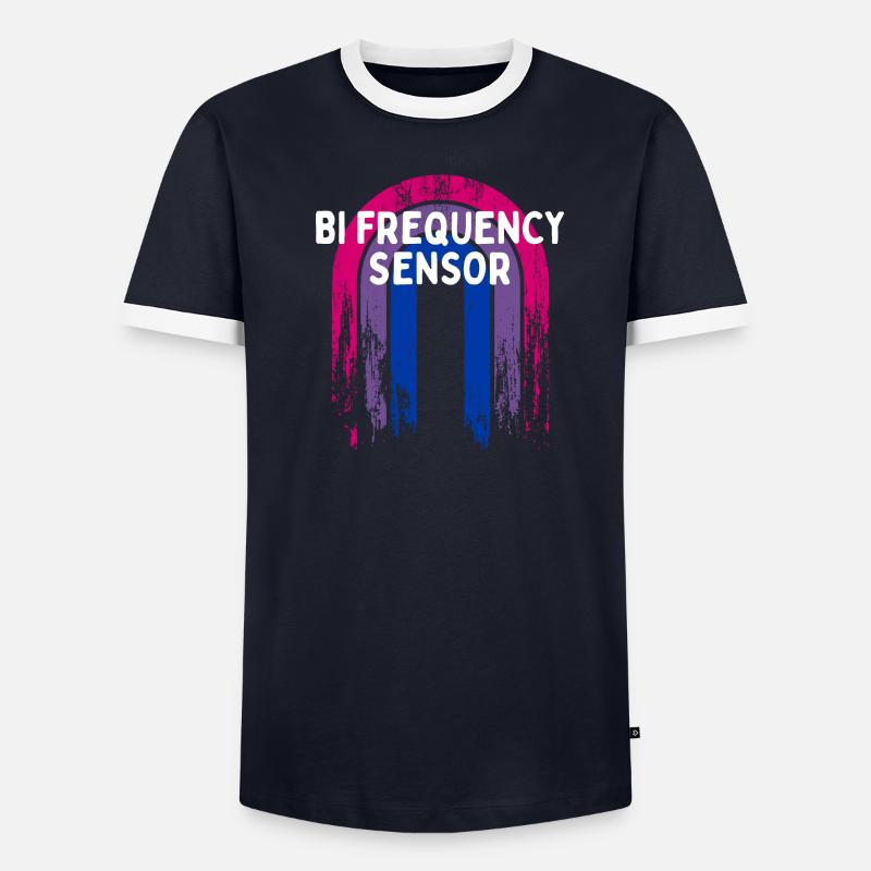 Bi Frequency Sensor Bisexual Pun Bi Pride Joke - Men's Ringer Shirt - undefined