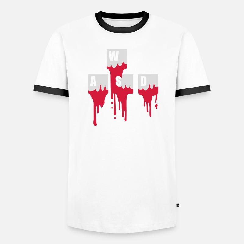 Computer Keyboard Keys WASD Men's Ringer Shirt