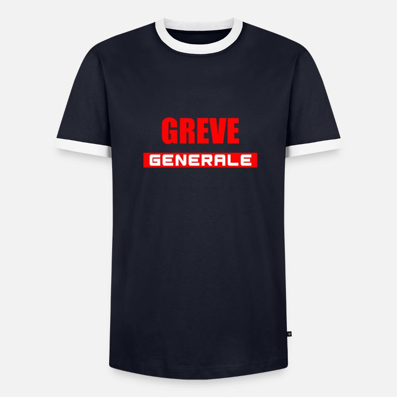 Grève générale T-shirt contrasté Homme