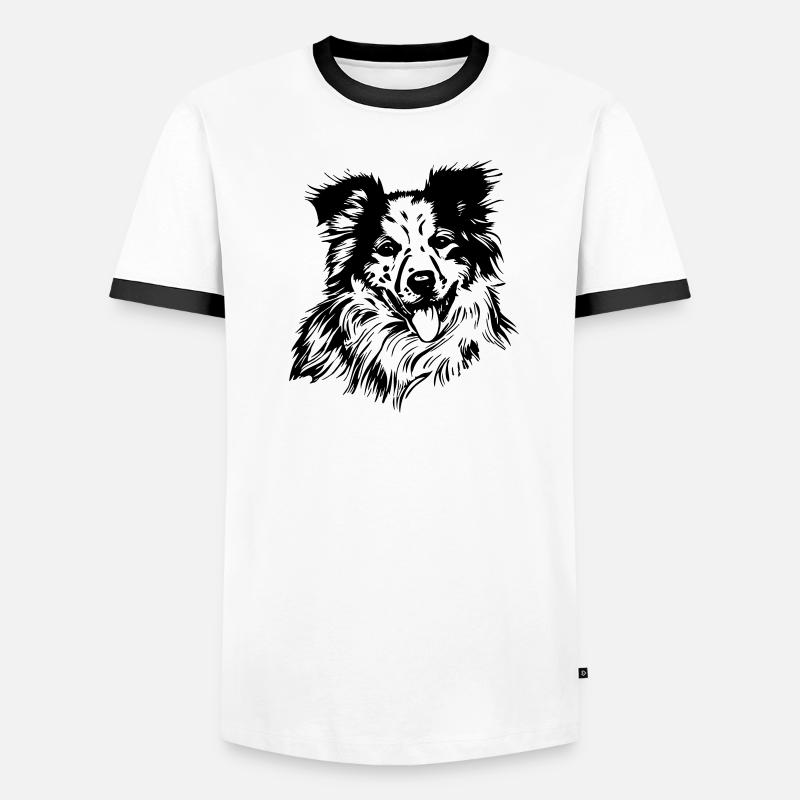 Aussie Australian Shepherd Men's Ringer Shirt