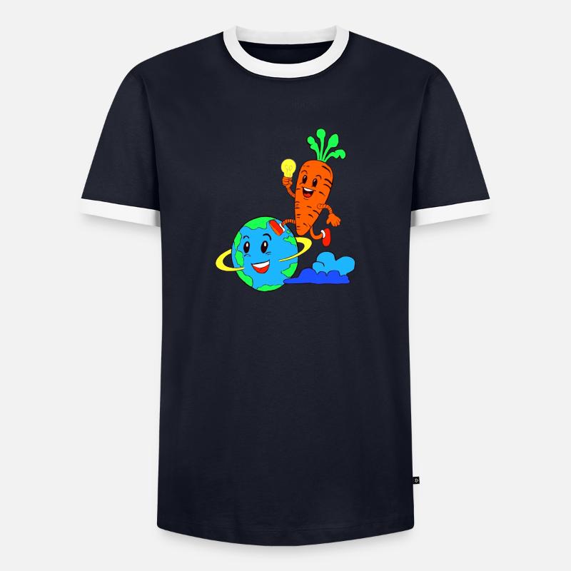 Erde Männer Kontrast-T-Shirt
