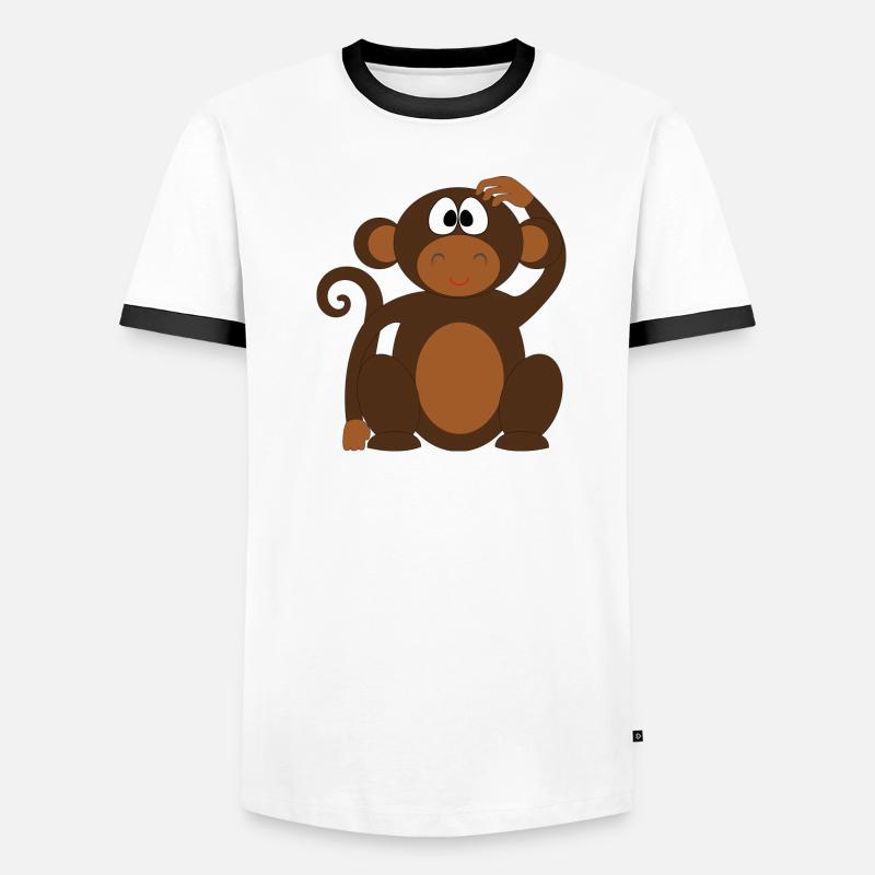 Singe T-shirt contrasté Homme