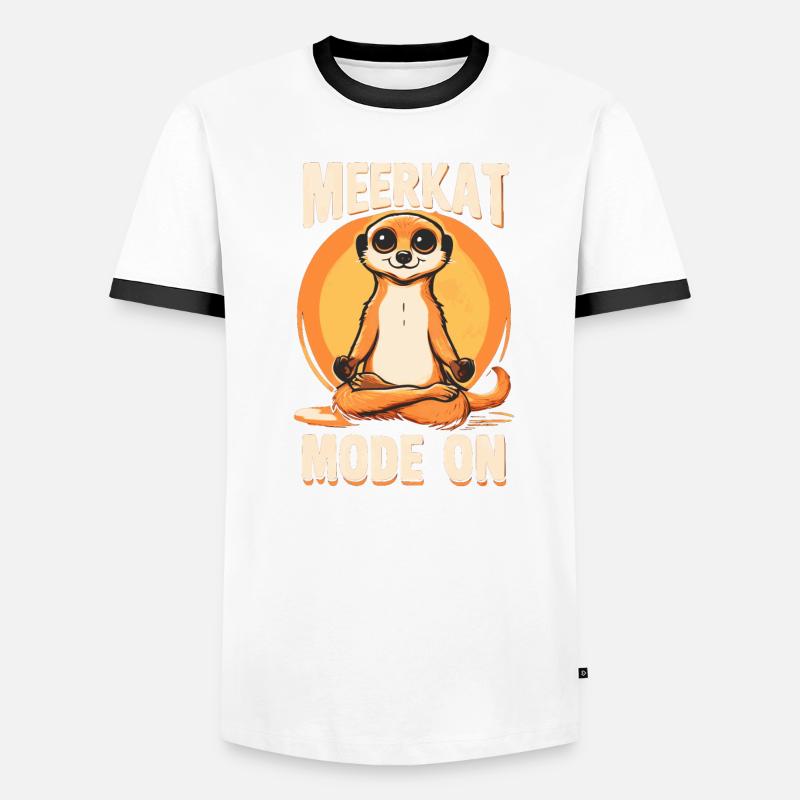 Erdmännchen Méditation Yoga - Mode Suricate activé T-shirt contrasté Homme