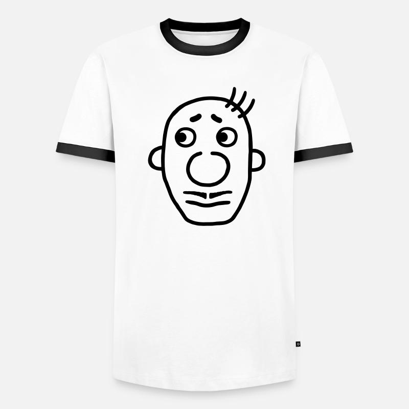 Mann mit Schnurrbart / Oberlippenbart Männer Kontrast-T-Shirt