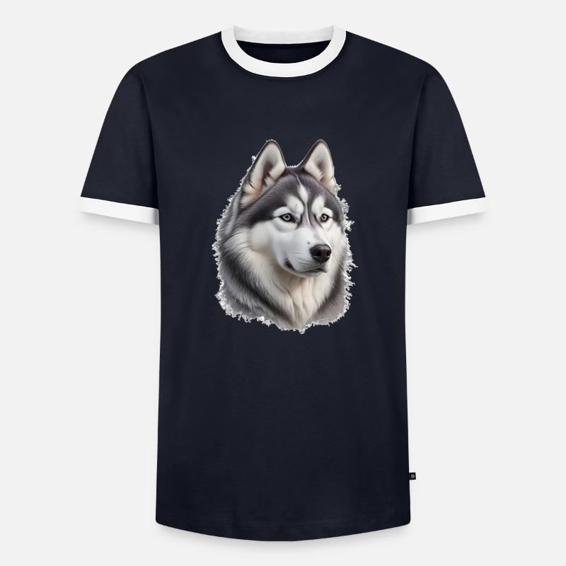 Husky Männer Kontrast-T-Shirt