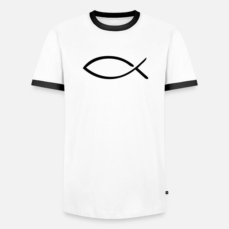 Jesus Fish Men's Ringer Shirt