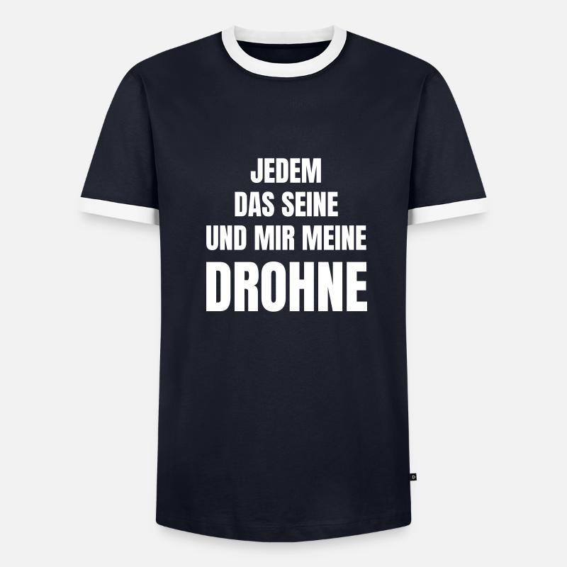 Drohne als Hobby oder Beruf. - Männer Kontrast-T-Shirt - undefined