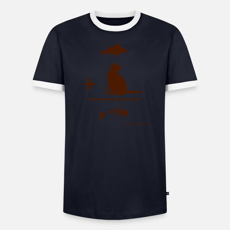 Cathematics (vertical) Men's Ringer Shirt
