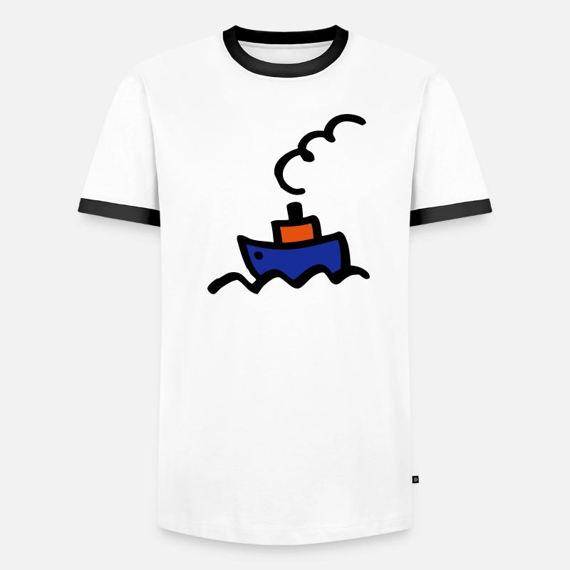 Boot Männer Kontrast-T-Shirt