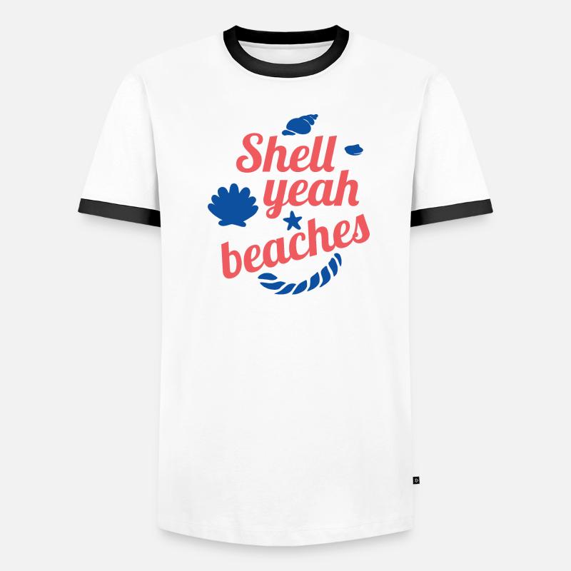 Shell yeah beaches Men's Ringer Shirt