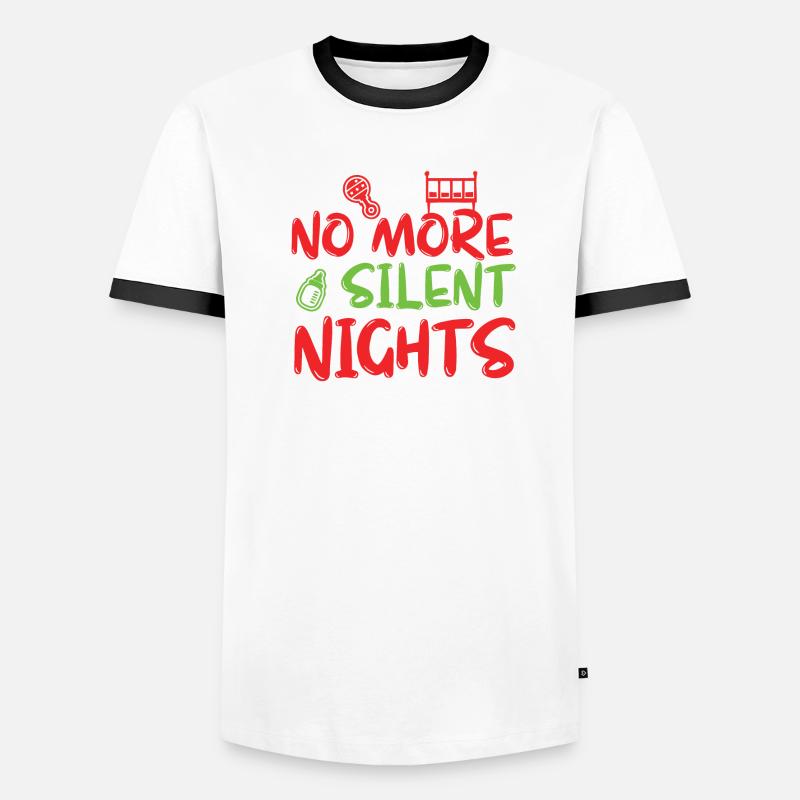 Grossesse de Noël Enceinte T-shirt contrasté Homme