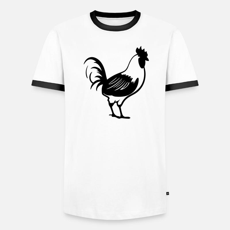 Poule T-shirt contrasté Homme