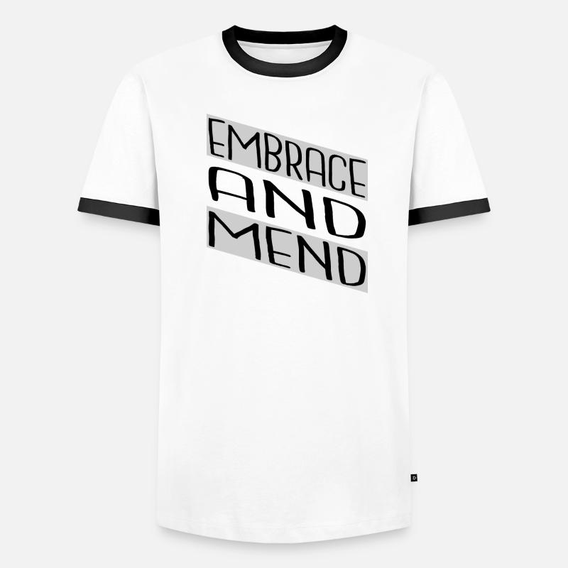 supportive friends helping hand support system Männer Kontrast-T-Shirt