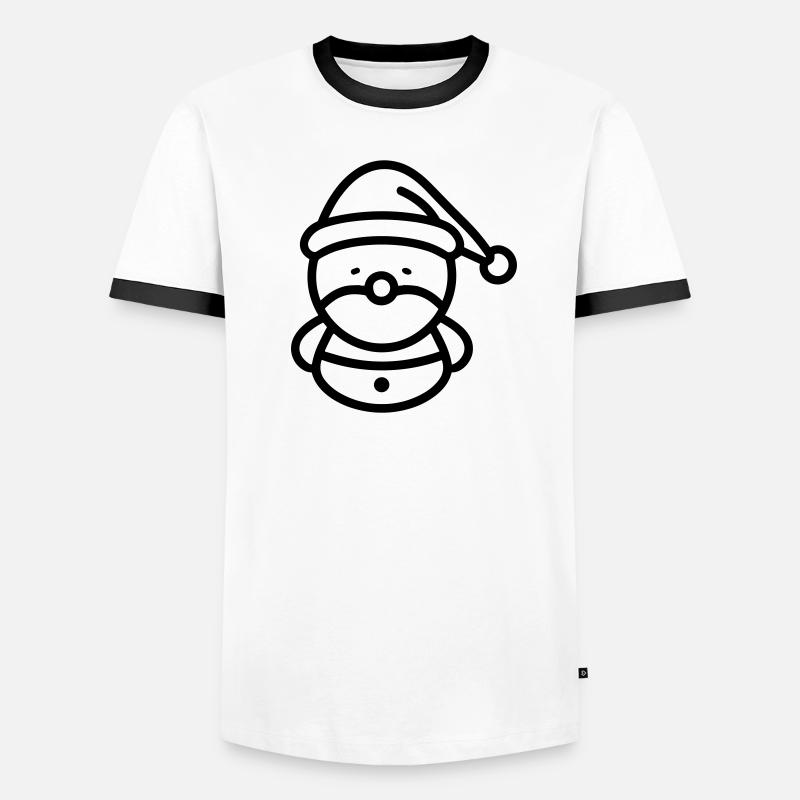 Schneemann Männer Kontrast-T-Shirt