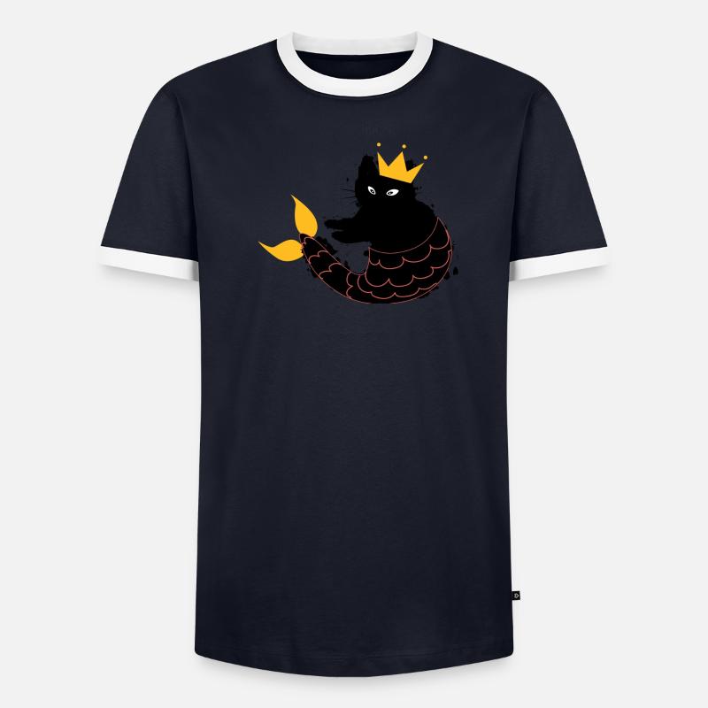 Cadeau de chat de sirène chat suricate T-shirt contrasté Homme