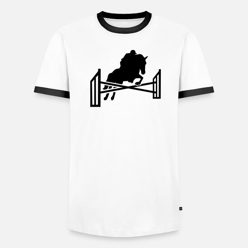 Springreiten Männer Kontrast-T-Shirt