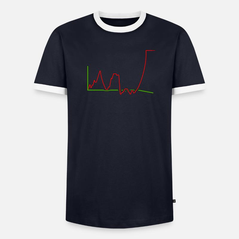 LEBENSDAUER-KURVE Männer Kontrast-T-Shirt