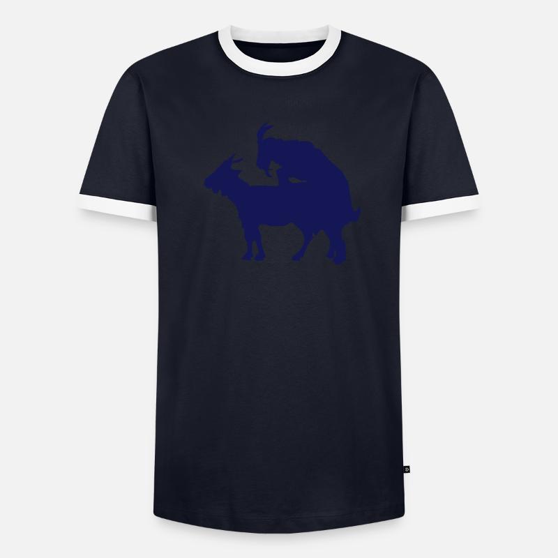 Bock Männer Kontrast-T-Shirt