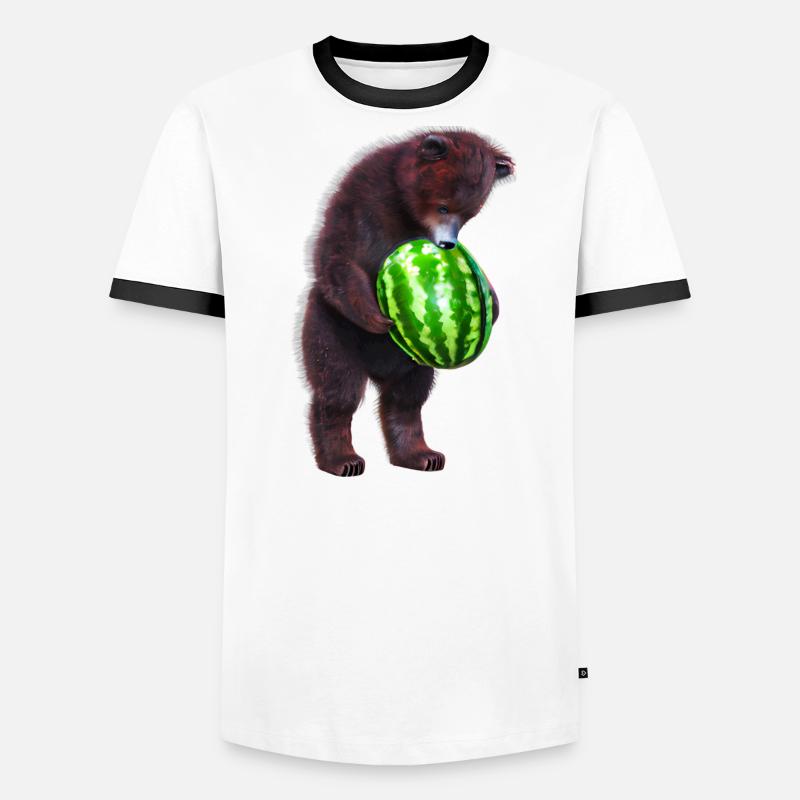 Ours à la pastèque T-shirt contrasté Homme