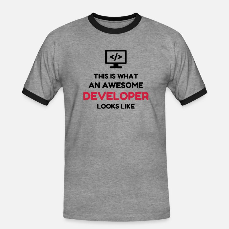 Entwickler / Informatiker / Programmierer / - Männer Kontrast-T-Shirt - Grau meliert/Schwarz
