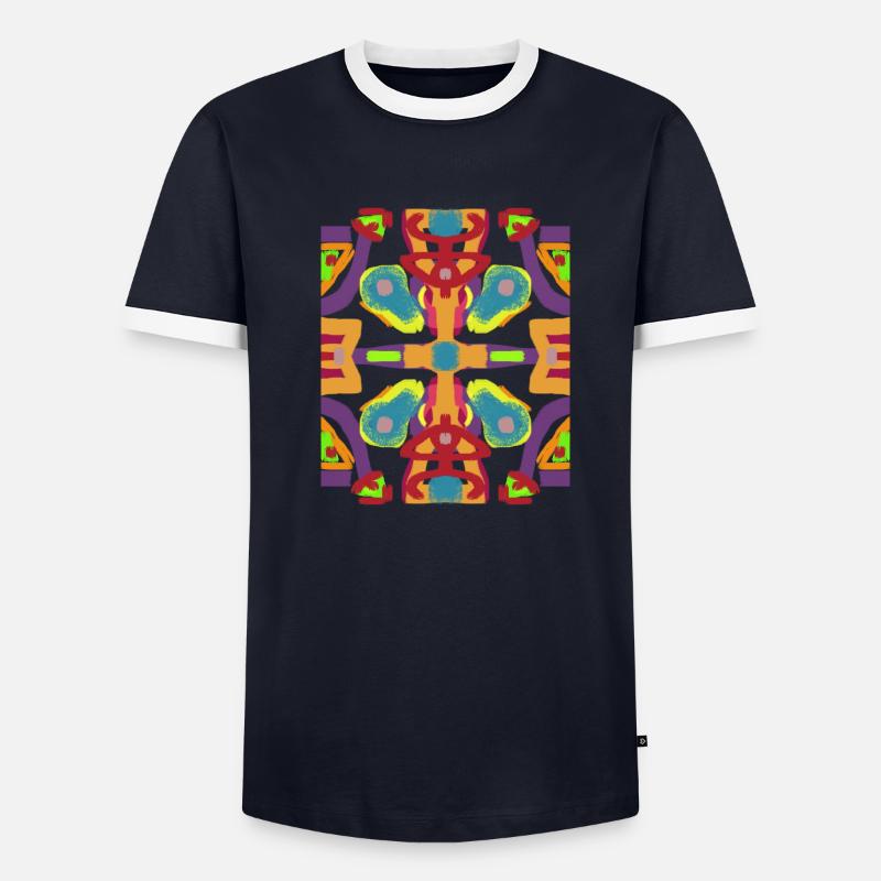 Geometric folk pattern Men's Ringer Shirt