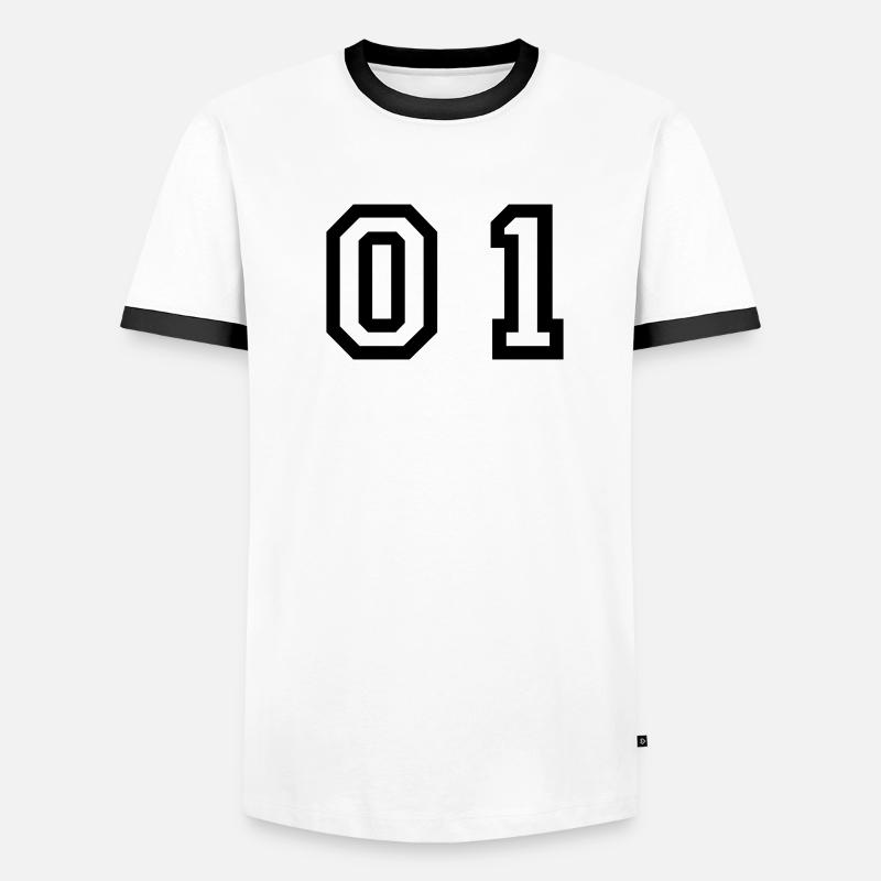 number - 01 - zero one Men's Ringer Shirt