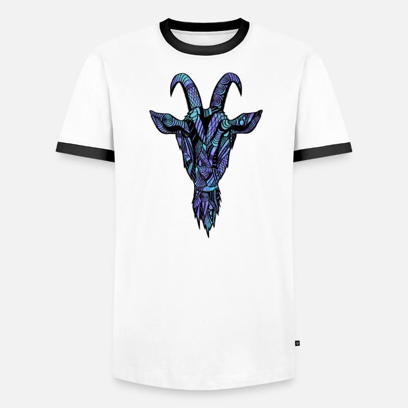 Ziege Männer Kontrast-T-Shirt