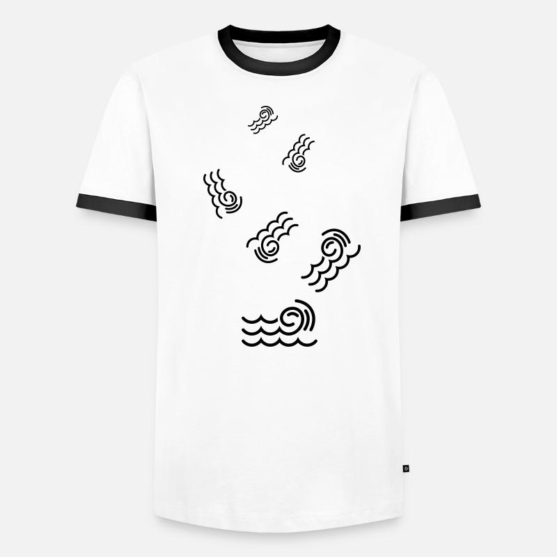 Wave icon icon Men's Ringer Shirt