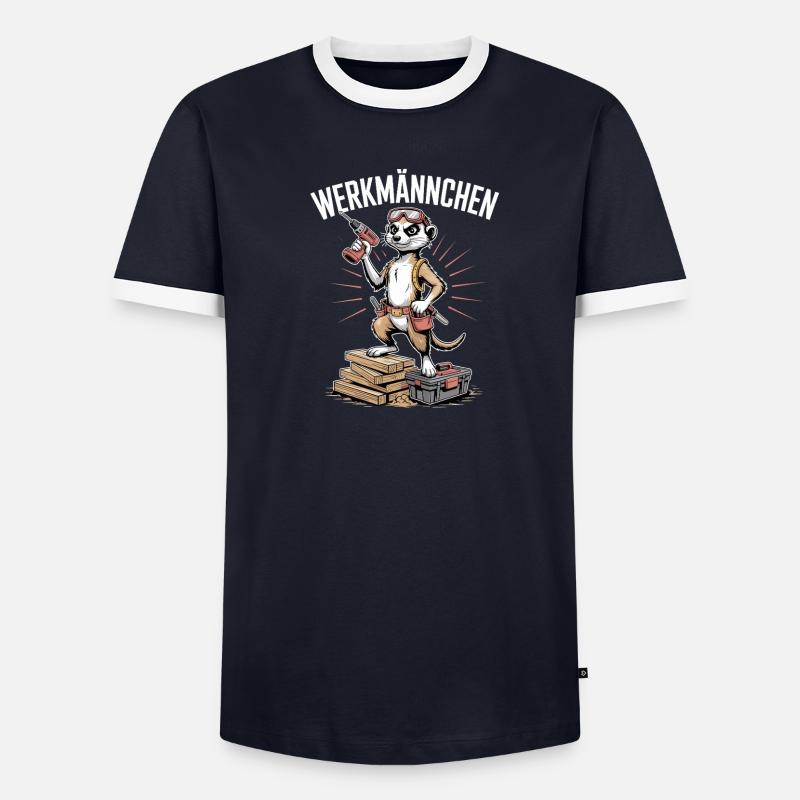 Erdmännchen Echter Heimwerker Mann Handwerker - Männer Kontrast-T-Shirt - undefined