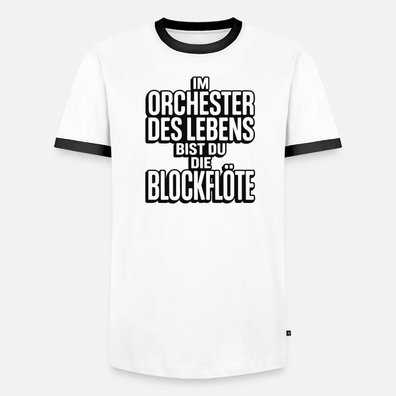 Conception de flûtes à bec de l’Orchestre de la Vie T-shirt contrasté Homme