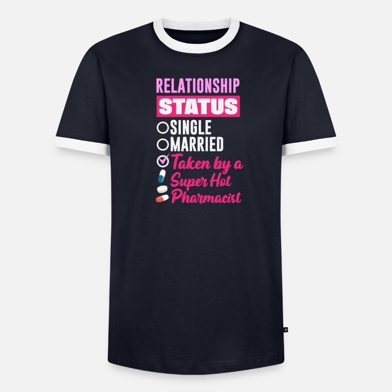 Relationship Status Pharmacist Pharmacy Technician Men's Ringer Shirt