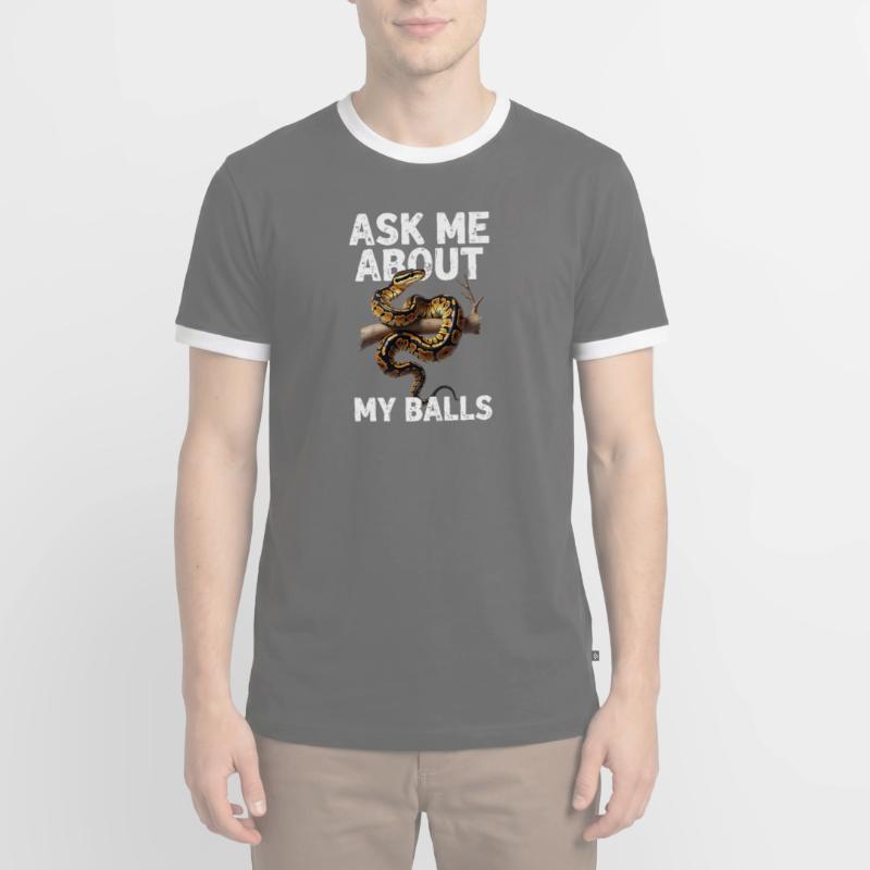 Python roi Serpents Amateurs de terrarium Python T-shirt contrasté Homme