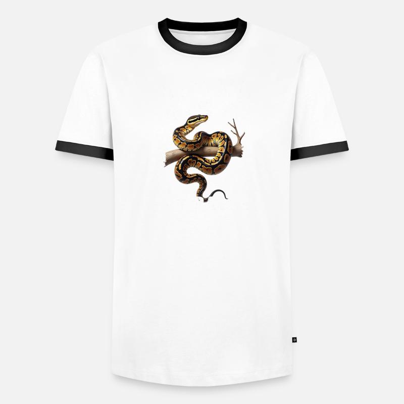 Königspython Schlangen Liebhaber Terrarium Python Männer Kontrast-T-Shirt