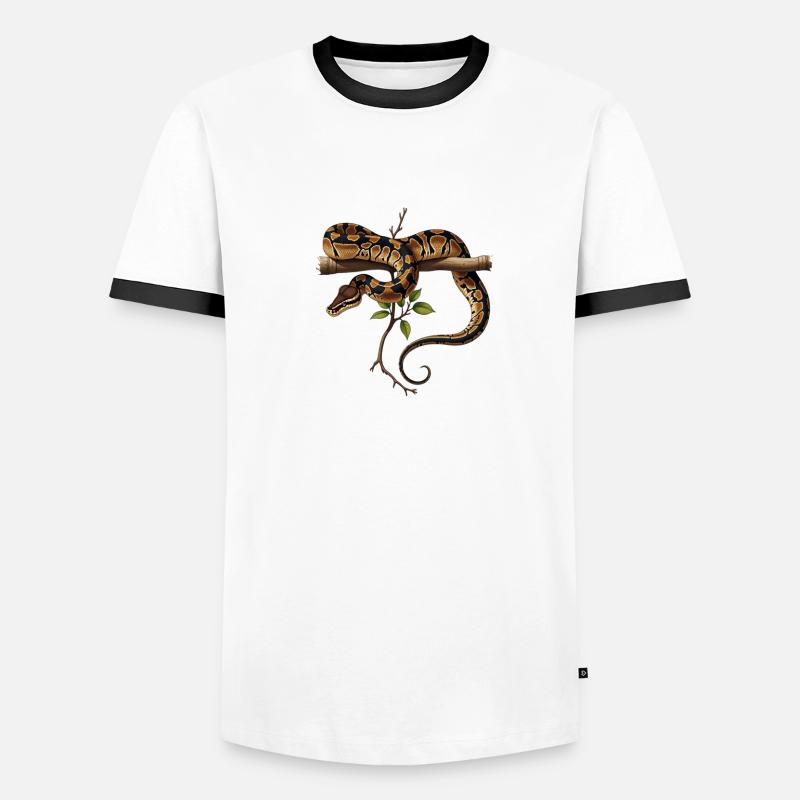 Königspython Schlangen Liebhaber Terrarium Python Männer Kontrast-T-Shirt