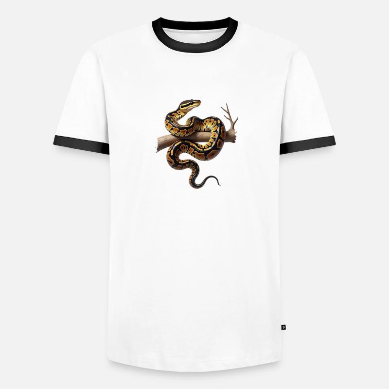 Königspython Schlangen Liebhaber Terrarium Python Männer Kontrast-T-Shirt