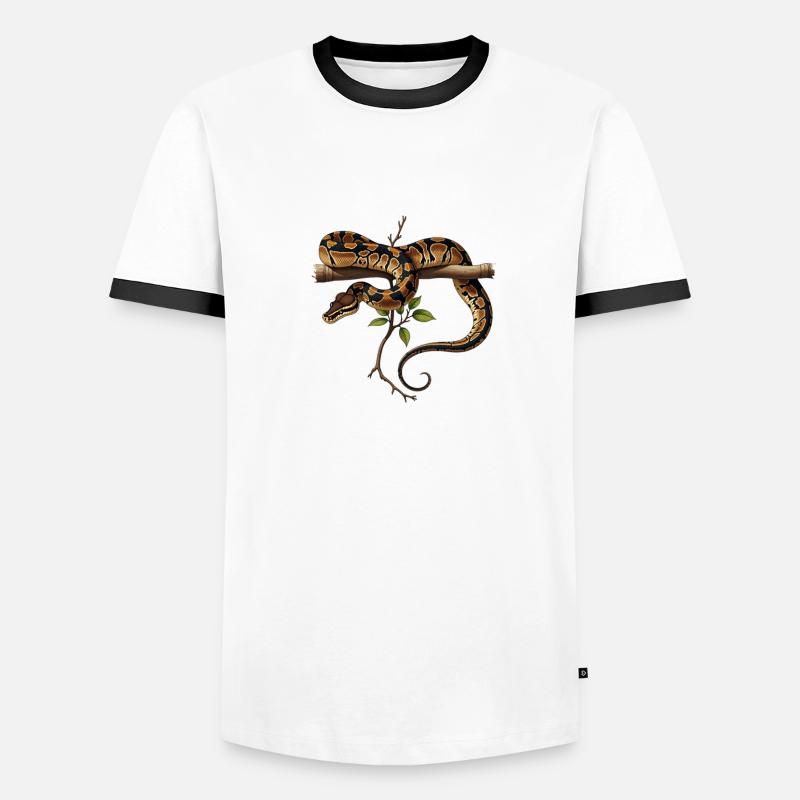 Königspython Schlangen Liebhaber Terrarium Python Männer Kontrast-T-Shirt