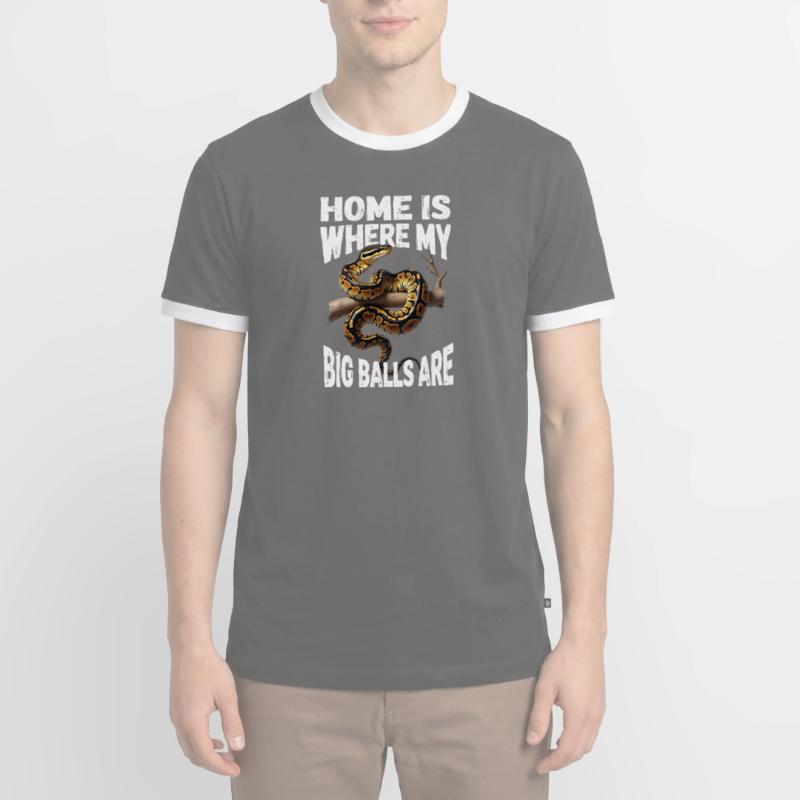 Python roi Serpents Amateurs de terrarium Python T-shirt contrasté Homme