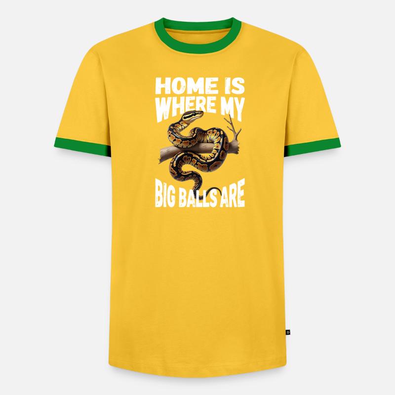 Königspython Schlangen Liebhaber Terrarium Python - Männer Kontrast-T-Shirt - undefined