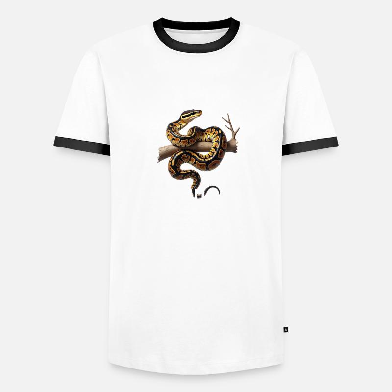 Königspython Schlangen Liebhaber Terrarium Python Männer Kontrast-T-Shirt