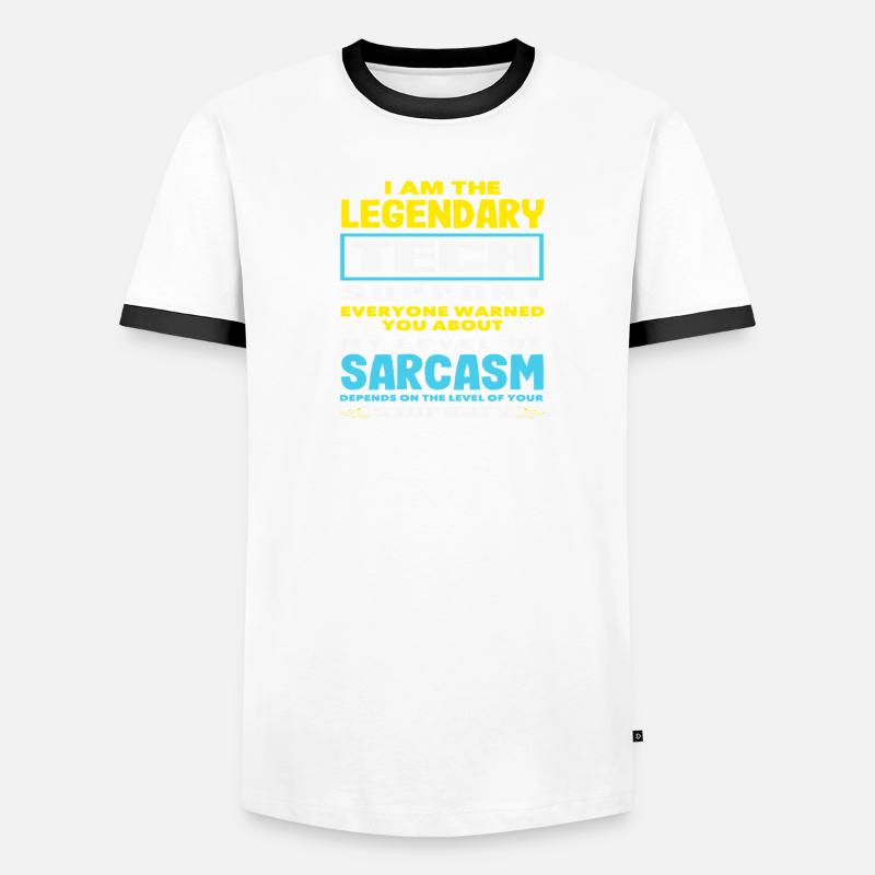 Legendary Tech Support Sarcasm IT Admin Men's Ringer Shirt
