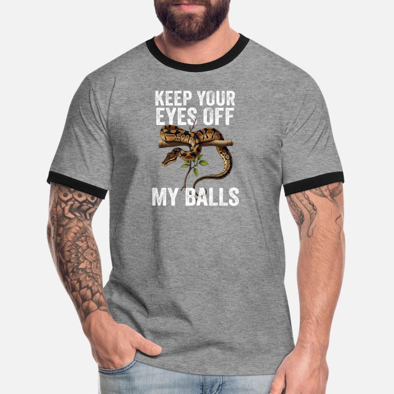 Python roi Serpents Amateurs de terrarium Python T-shirt contrasté Homme