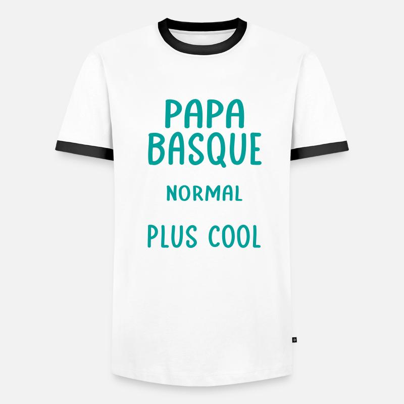Papa Basque comme un papa normal plus cool T-shirt contrasté Homme