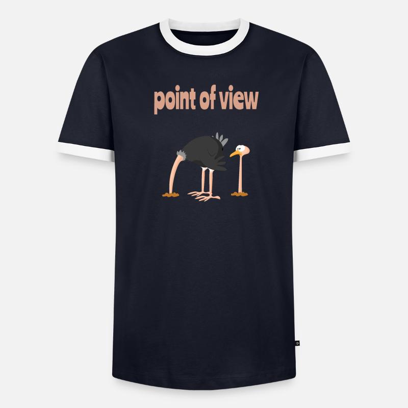 Vogel Strauss Tactics - Point de vue T-shirt contrasté Homme