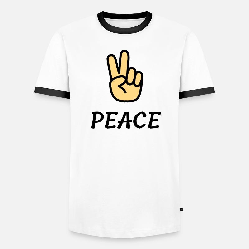 Conception de paix cool T-shirt contrasté Homme